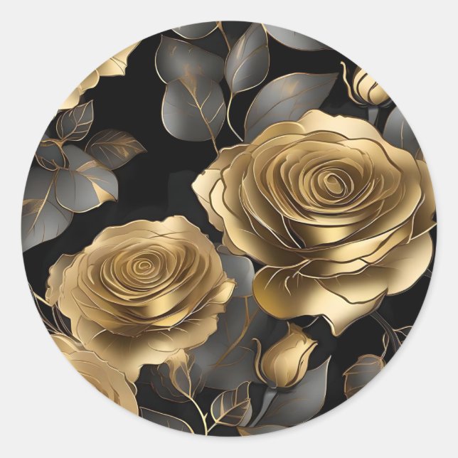 Adesivo Rosas Dourados (Frente)