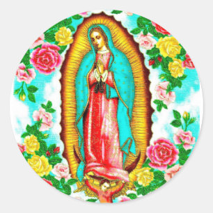 ADESIVO ROSAS E MADONNA DO DESIGN DE GUADALUPE.ART