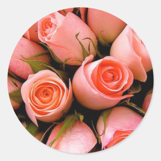 ADESIVO ROSAS ELEGANTES DE CASAMENTO ENVELOPE SINAIS (Frente)