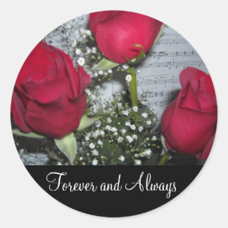 Adesivo Rosas Elegantes - Para Sempre e Sempre