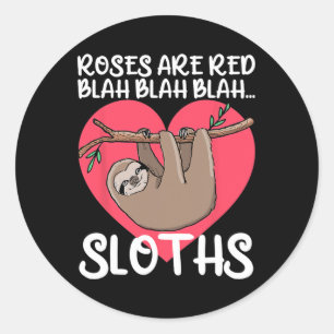 Adesivo Rosas Engraçados São Flores Vermelhas Camisa Sloth