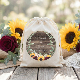 Adesivo Rosas Girassóis Rústicos Favor de Casamento em Mad