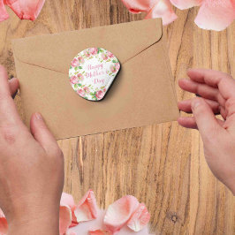 Adesivo Rosas pintados cor-de-rosa - Dia de as mães feliz