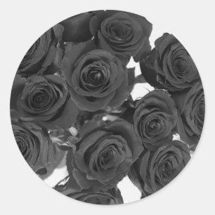 Adesivo Rosas Pretas Casamento Romântico Elegante