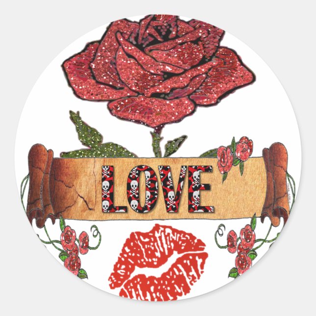 Adesivo ROSAS RAIB Rockabilly, Love & Lipstick (Frente)