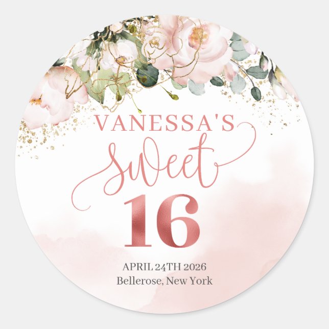 Adesivo Rosas rosas rosa-pinceladas-russas eucalipto doce  (Frente)