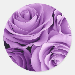 Adesivo Rosas ROXOS - selo do envelope do casamento