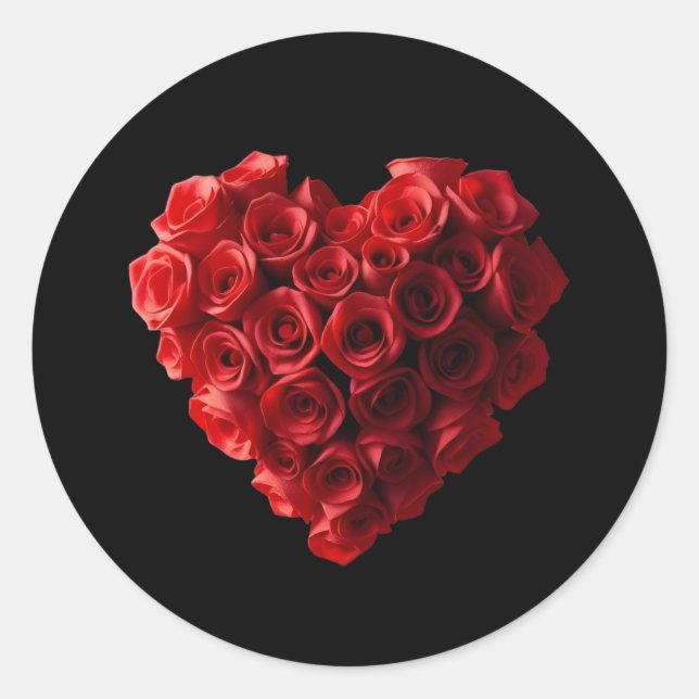 Adesivo Rosas Vermelhas em Forma de Coração- (Frente)