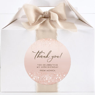 Adesivo Rose Gold Brilho 50º Aniversário