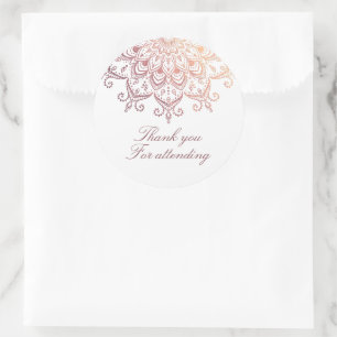 Adesivo Rose Gold Mandala Agradecimento
