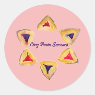 Adesivo Rosé Purim Hamantaschen