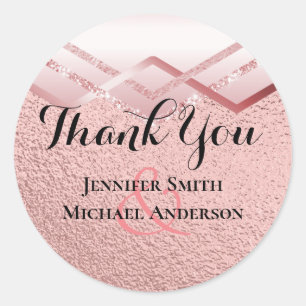 Adesivo Rosegold Metallic WEDDING Glitter Glitter BUDGET