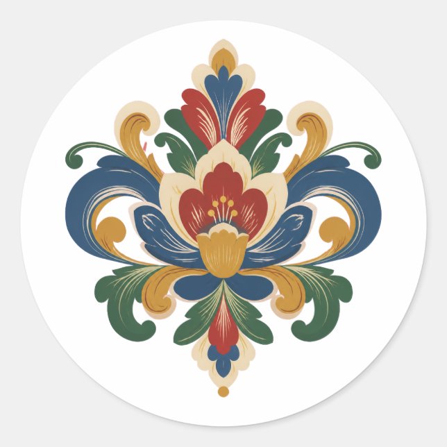 Adesivo Rosemaling Norueguesa (Frente)