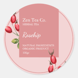 Adesivo Roseship Herbal Tea Business Label