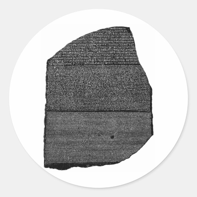 Adesivo Rosetta Stone Egípcia Granodiorite Stele (Frente)