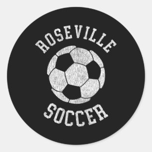 Adesivo Roseville Soccer Retro Desgastado Vintage 90's