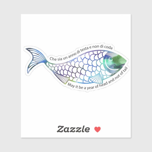 Adesivo Rosh Hashana Blessing in Judeo-Italian (Folha)