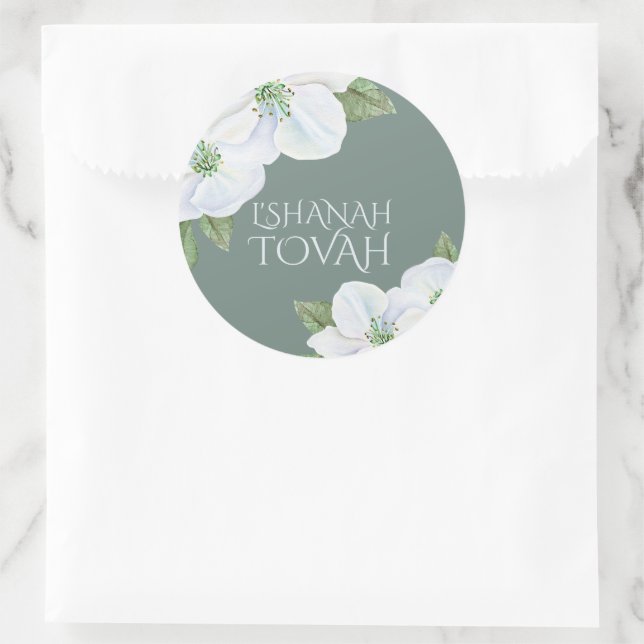 Adesivo Rosh Hashanah Apple Blossom L'shanah Tovah (Bolsa)