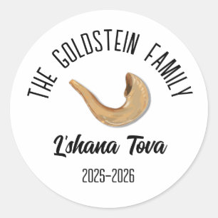 Adesivo Rosh Hashanah Jewish Ano Novo Nome Personalizado