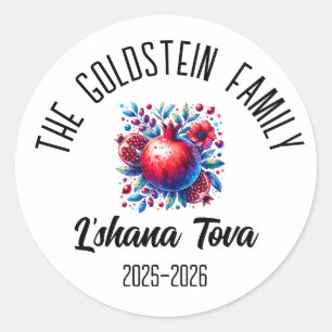 Adesivo Rosh Hashanah Judeu Ano Novo Nome Personalizado Ho
