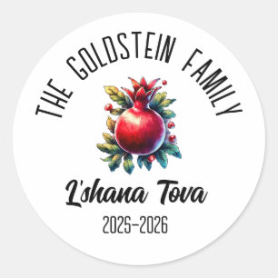Adesivo Rosh Hashanah Judeu Ano Novo Nome Personalizado Ho