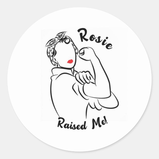 Adesivo Rosie Raised Decade - Impressão de tela (Frente)