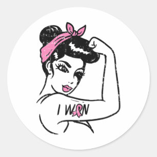 Adesivo Rosie Riveter Eu Ganhei Conhecimento Sobrevivência