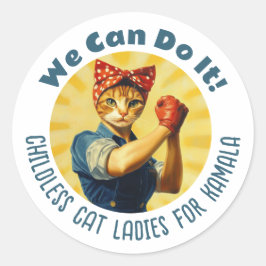 Adesivo Rosie The Riveter Cat Ladras Para Kamala Harris