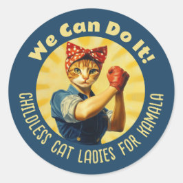 Adesivo Rosie The Riveter Cat Ladras Para Kamala Harris
