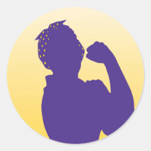 Rosie the Riveter em Roxo e Dourado