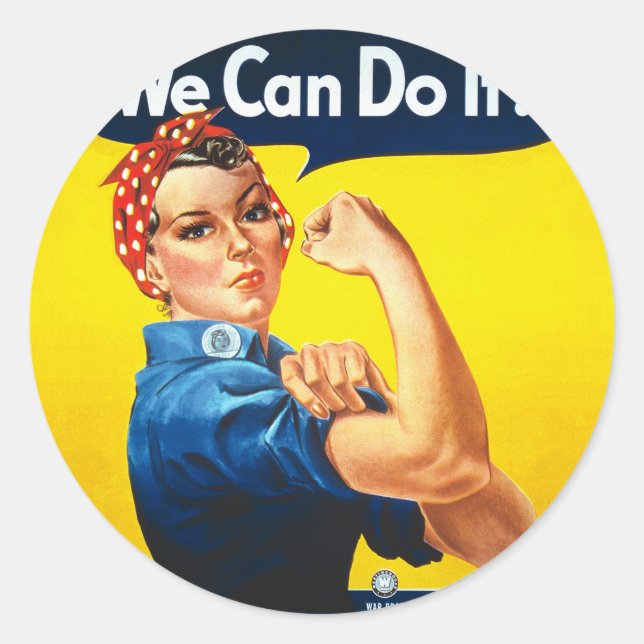 Adesivo Rosie the Riveter - "Nós podemos fazer isso!" (Frente)
