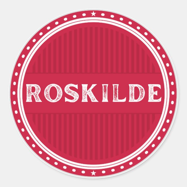 Adesivo Roskilde City Pride Emblem – Danish Identity (Frente)