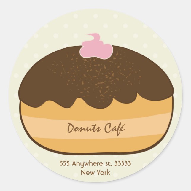Adesivo Rosquinha Cafe Sticker (Frente)