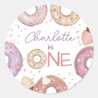 Adesivo Rosquinha Clássica de Aniversário Doce