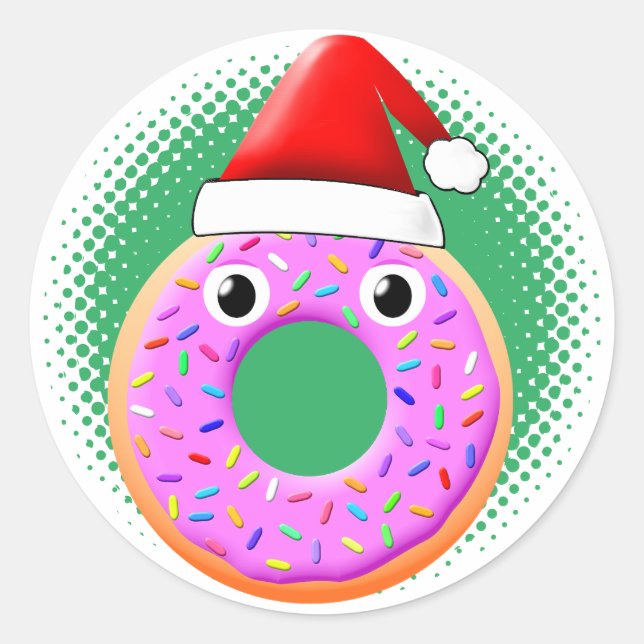 Adesivo Rosquinha Com Olhos E Prensas Santas Desenho De Ch (Frente)