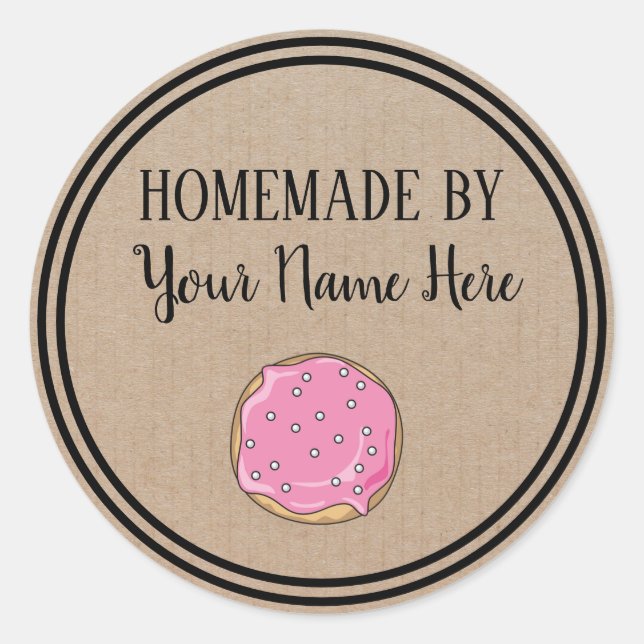 Adesivo Rosquinha Cookie Cake Homemade Por Artesanato Vint (Frente)