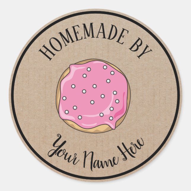 Adesivo Rosquinha Cookie Cake Homemade Por Artesanato Vint (Frente)