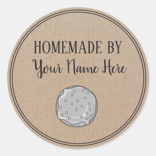 Adesivo Rosquinha Cookie Cake Homemade Por Artesanato Vint (Frente)