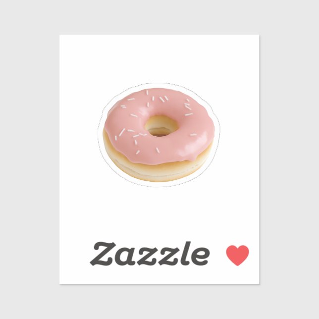 Adesivo Rosquinha cor-de-rosa com pulverizadores (Folha)