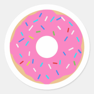 Adesivo Rosquinha Cor-de-rosa com pulverizadores