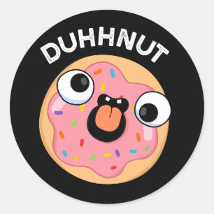 Adesivo Rosquinha de Bobo Engraçado com Porco Escuro BG