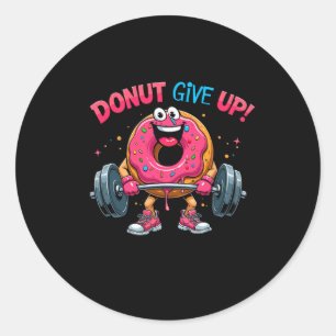 Adesivo Rosquinha de fisiculturista não desista humor acad