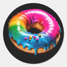 Rosquinha de orgulho lgbtq+ neon