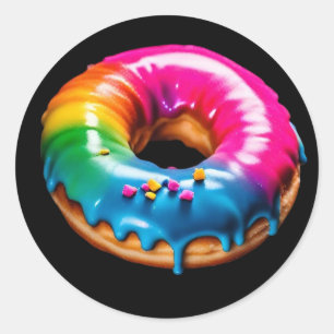 Adesivo Rosquinha de orgulho lgbtq+ neon