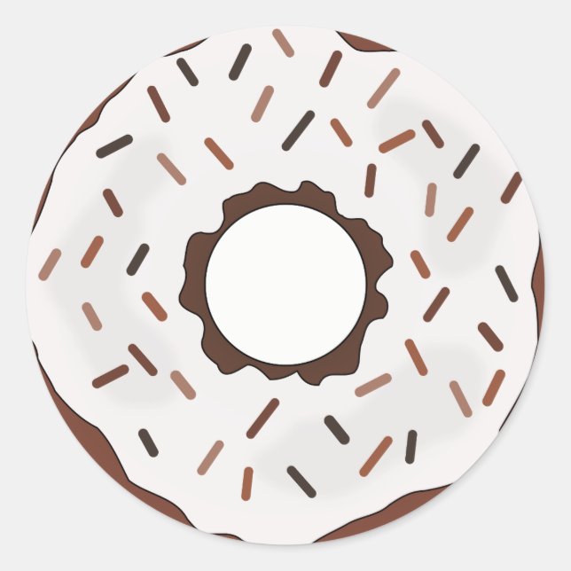 Adesivo Rosquinha de Sprinkles de Chocolate (Frente)