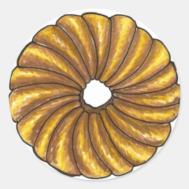 Adesivo Rosquinha do Café da Mancha Rotação Francesa (Frente)