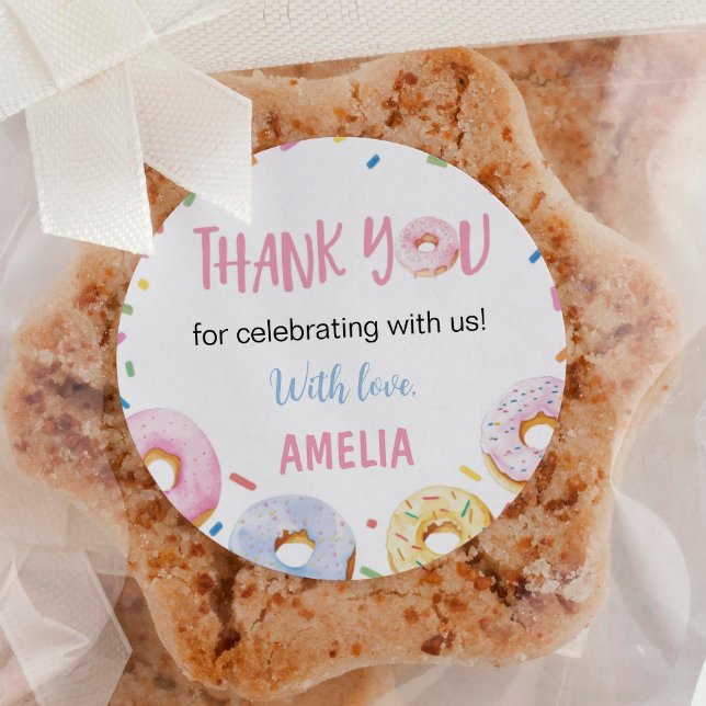 Adesivo Rosquinha Doce Um Aniversário (Criador carregado)