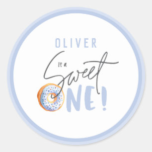 Adesivo Rosquinha, doce, um primeiro aniversario de um fav