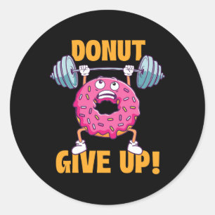 Adesivo Rosquinha Engraçada De Camisas De Gym Abre-Se - Pe
