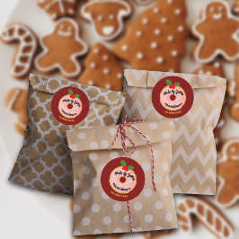 Adesivo Rosquinha Engraçada Natal Wreath Personalize